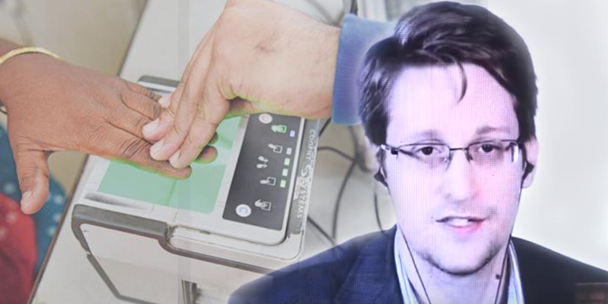 Edward Snowden Aadhaar